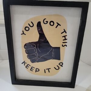 Framed words of encouragement